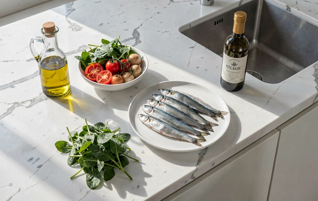 Ambiente culinário mediterrânico profissional